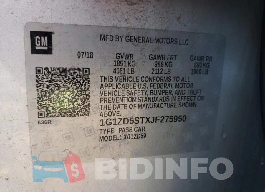 1G1ZD5STXJF275950 Photo# 12