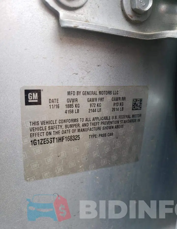 1G1ZE5ST1HF168325 Photo# 12