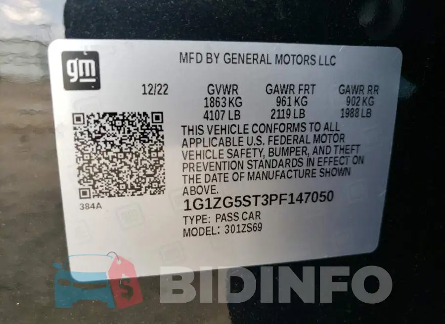 1G1ZG5ST3PF147050 Photo# 12