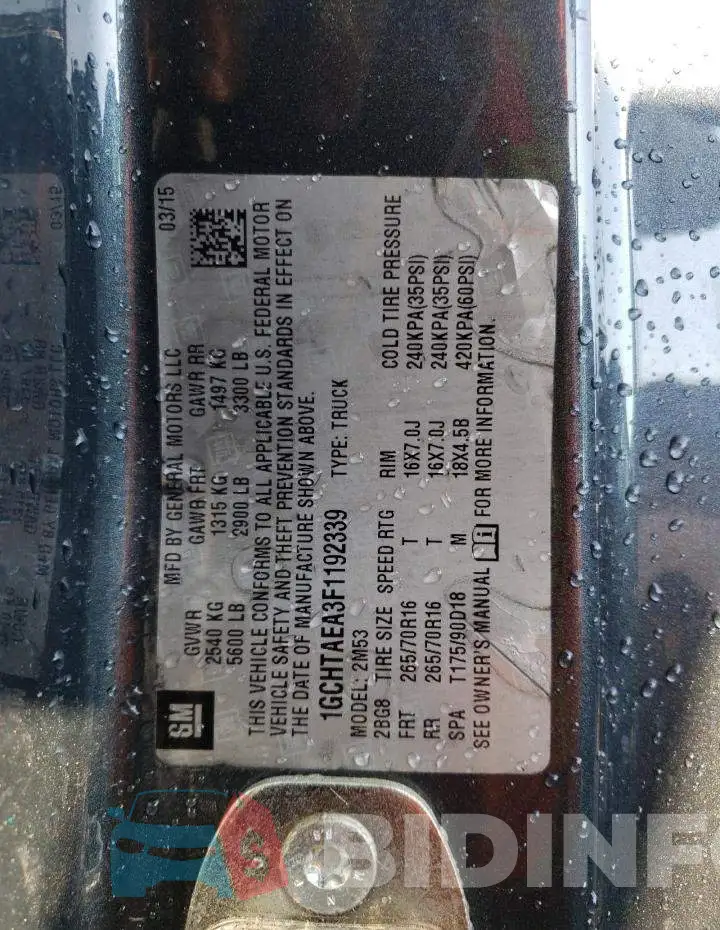 1GCHTAEA3F1192339 Photo# 12