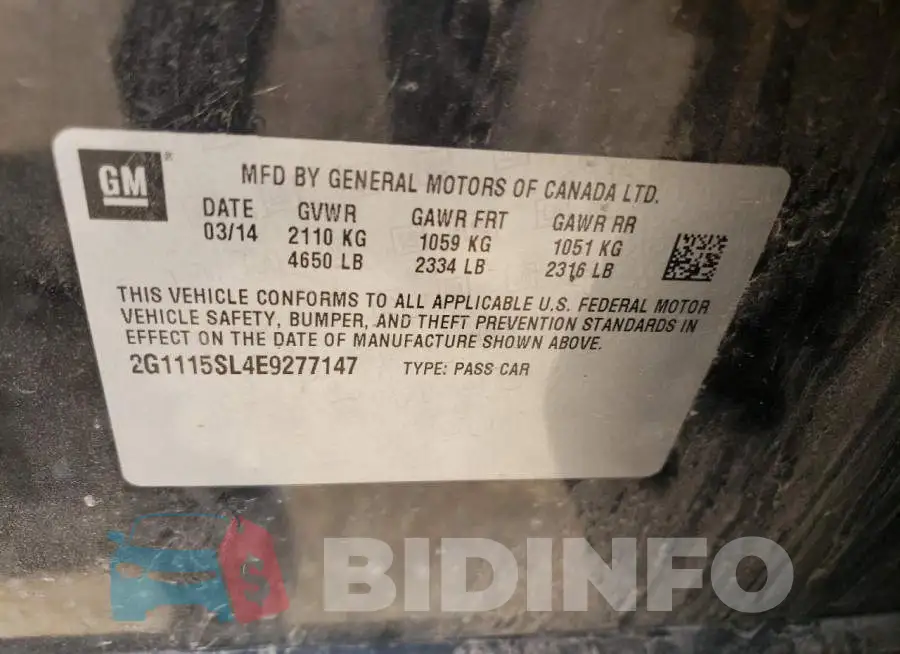 2G1115SL4E9277147 Photo# 13