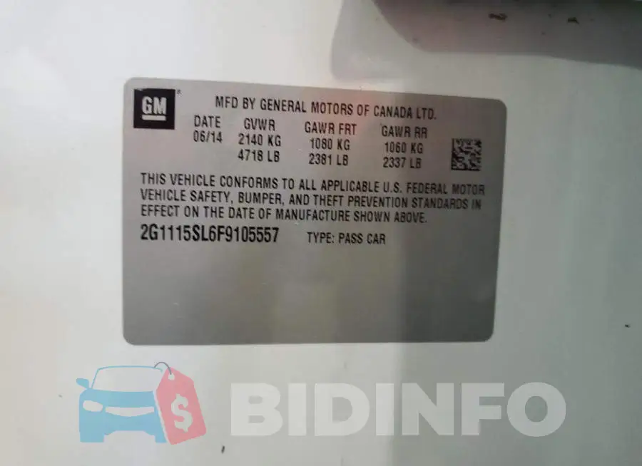 2G1115SL6F9105557 Photo# 12