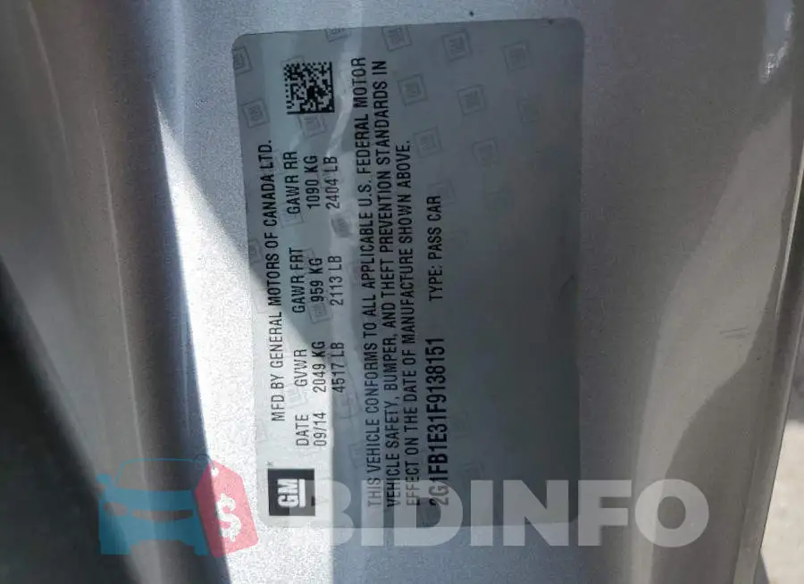 2G1FB1E31F9138151 Photo# 13