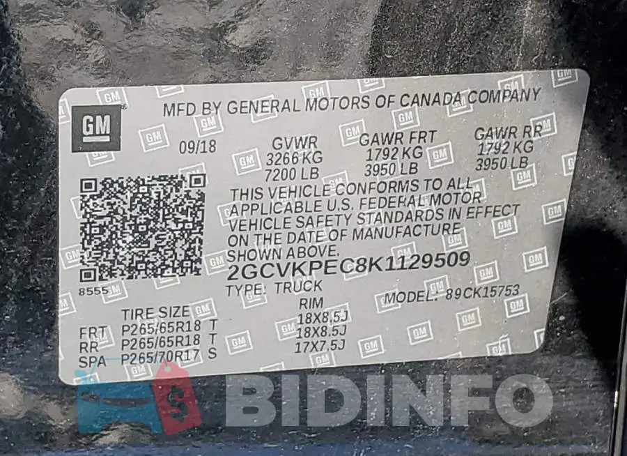 2GCVKPEC8K1129509 Photo# 12
