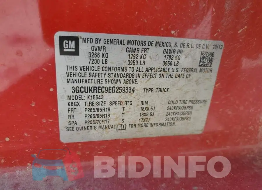 3GCUKREC9EG259334 Photo# 12