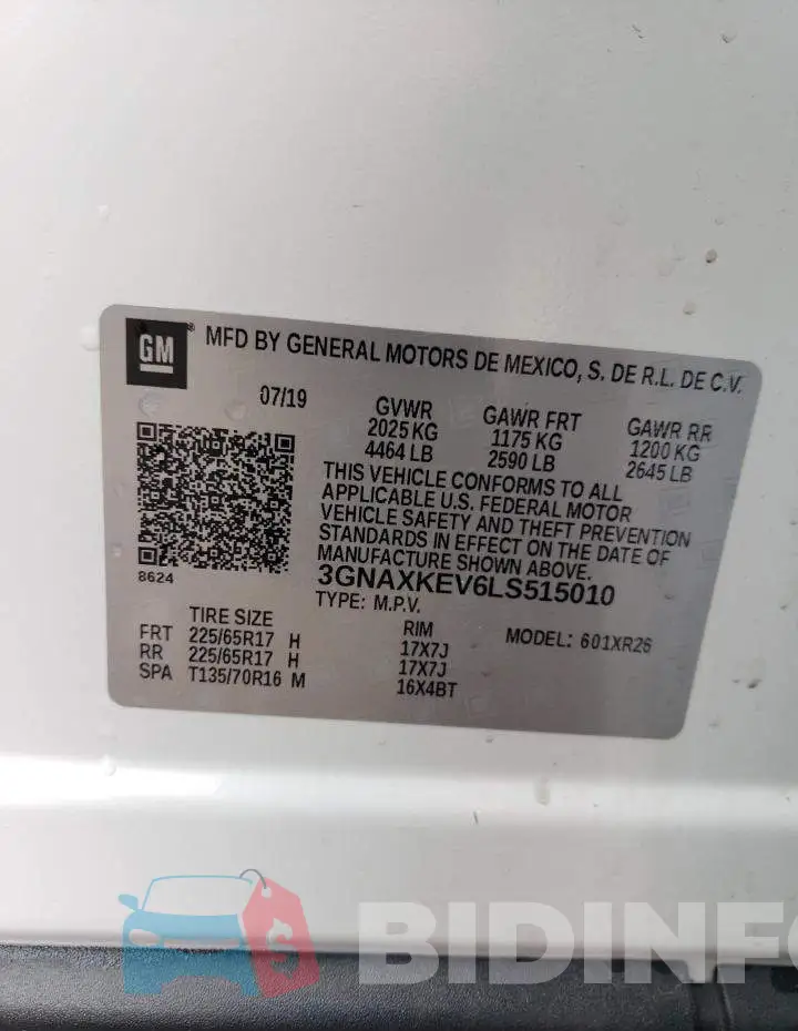 3GNAXKEV6LS515010 Photo# 13