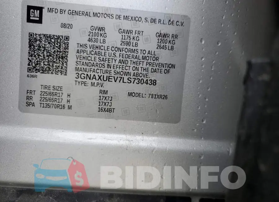 3GNAXUEV7LS730438 Photo# 13