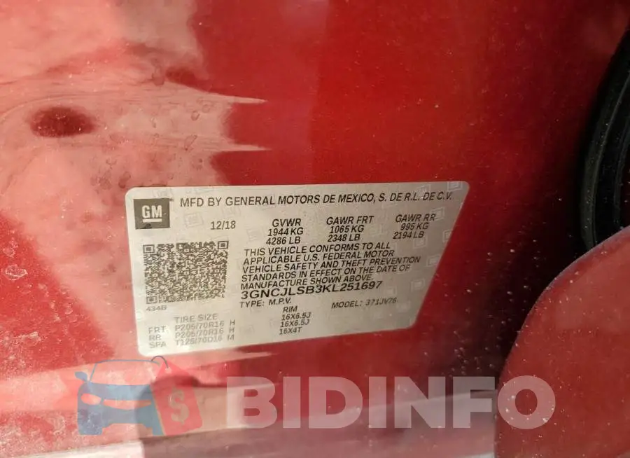 3GNCJLSB3KL251697 Photo# 13