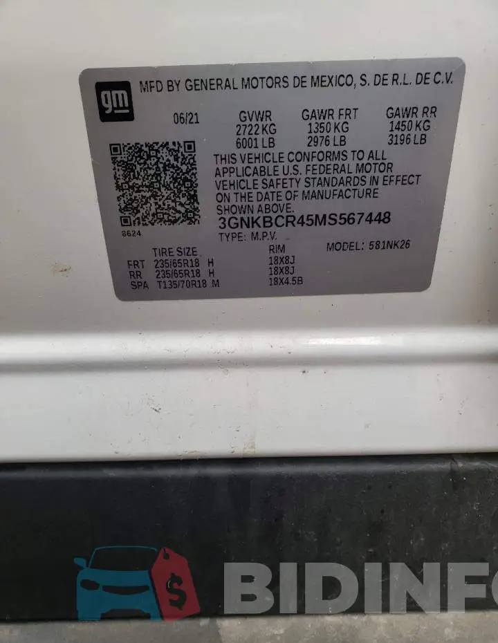 3GNKBCR45MS567448 Photo# 13