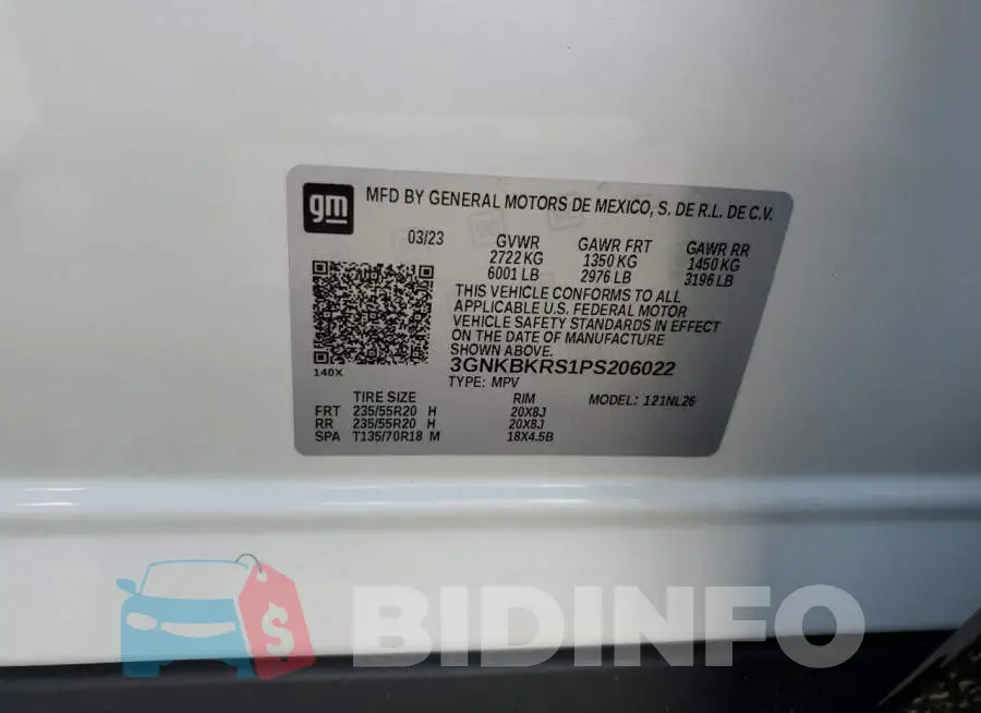 3GNKBKRS1PS206022 Photo# 14