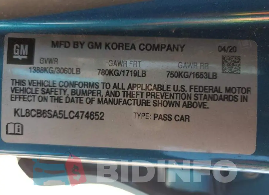 KL8CB6SA5LC474652 Photo# 13