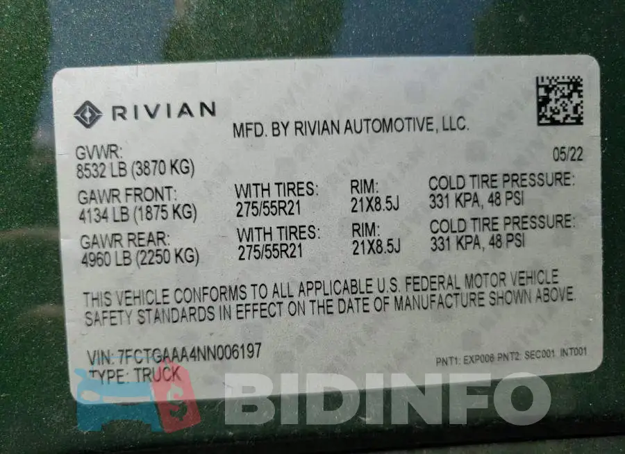 7FCTGAAA4NN006197 Photo# 12