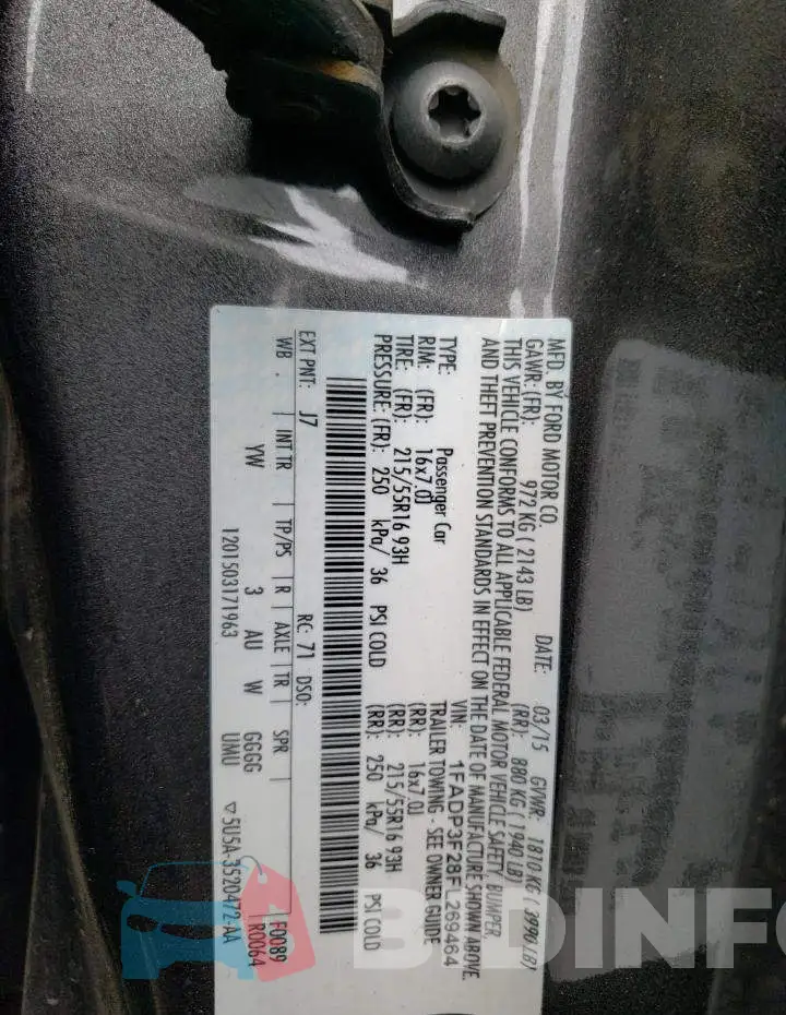 1FADP3F28FL269464 Photo# 13