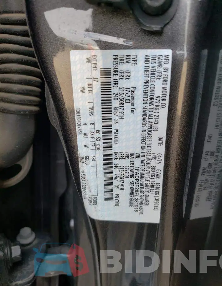 1FADP3F28FL281016 Photo# 12