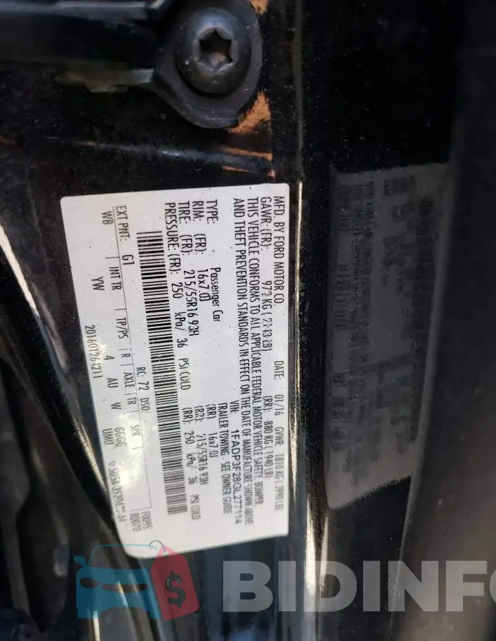 1FADP3F28GL277114 Photo# 12
