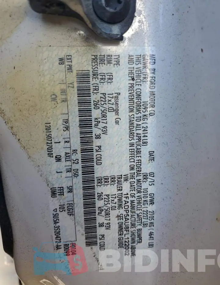 1FADP5AU8FL122002 Photo# 12