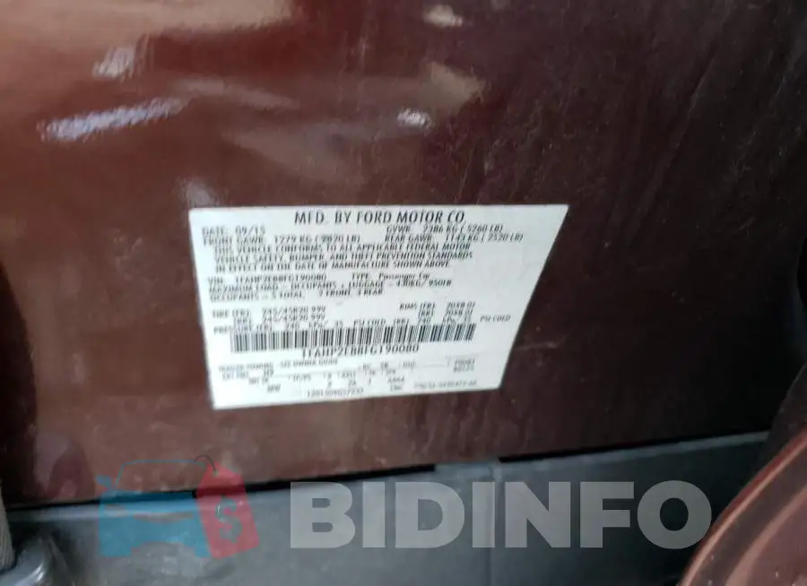 1FAHP2E88FG190080 Photo# 12