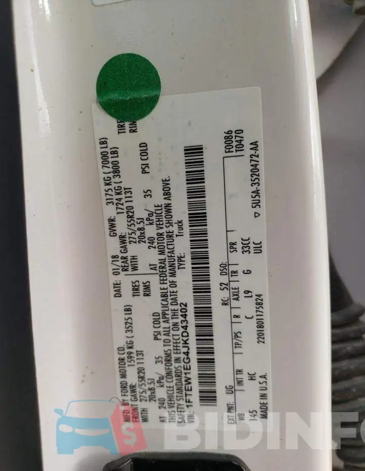 1FTEW1EG4JKD43402 Photo# 12