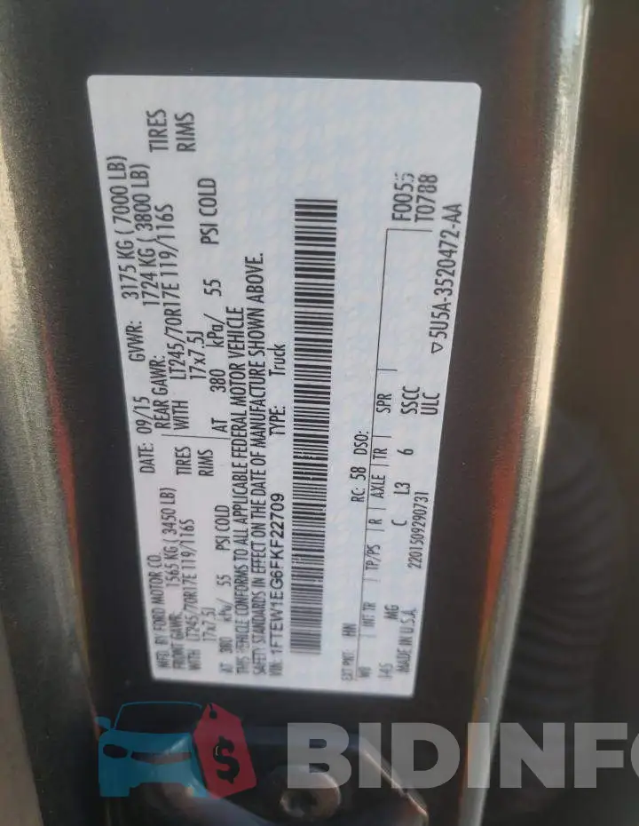 1FTEW1EG6FKF22709 Photo# 12