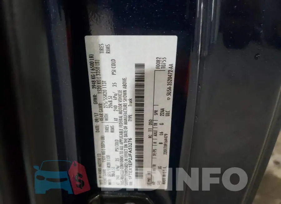1FTEX1EP2JFA53276 Photo# 12