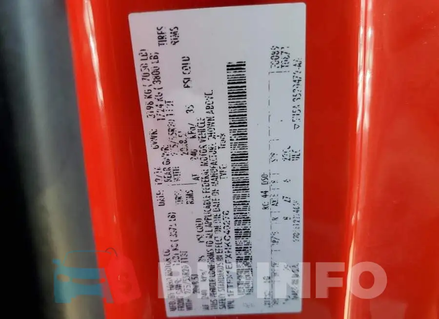 1FTFX1EFXHKC40276 Photo# 13