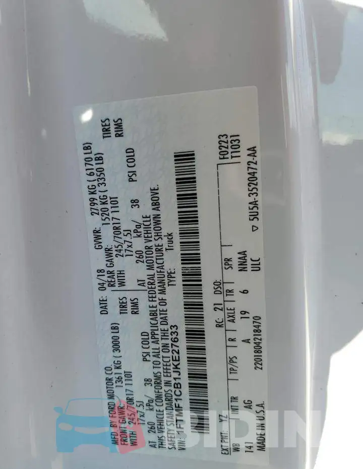 1FTMF1CB1JKE27633 Photo# 12