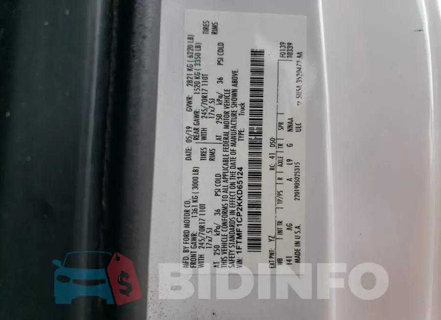 1FTMF1CP2KKD65124 Photo# 13