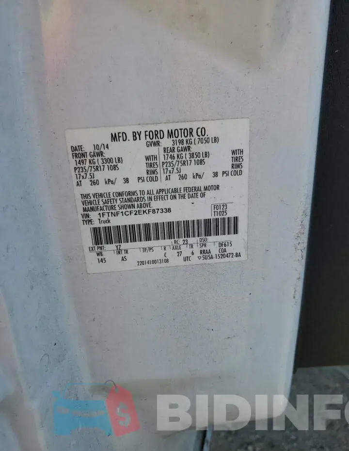 1FTNF1CF2EKF87338 Photo# 12