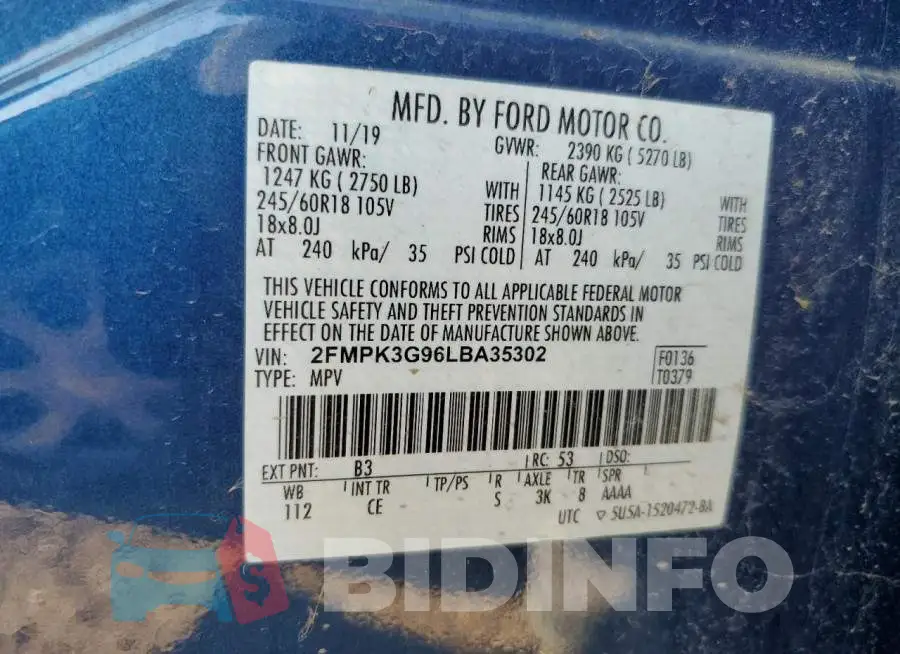 2FMPK3G96LBA35302 Photo# 13