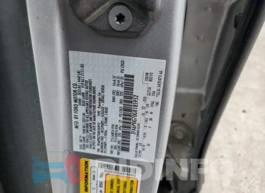 3FA6P0G70GR185952 Photo# 12