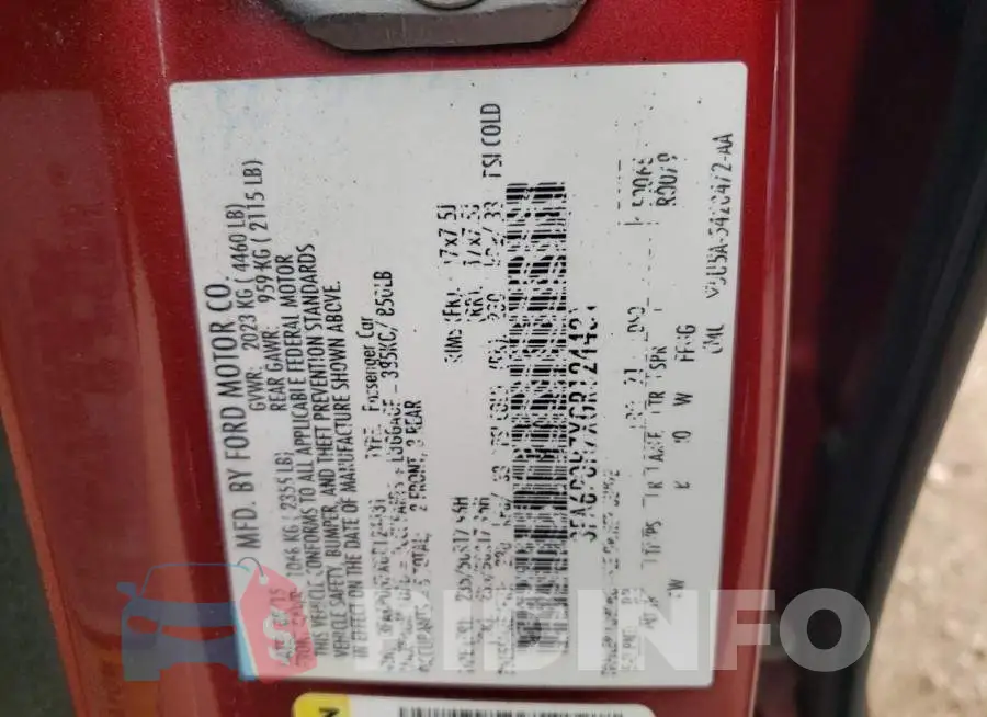 3FA6P0H7XGR124431 Photo# 13