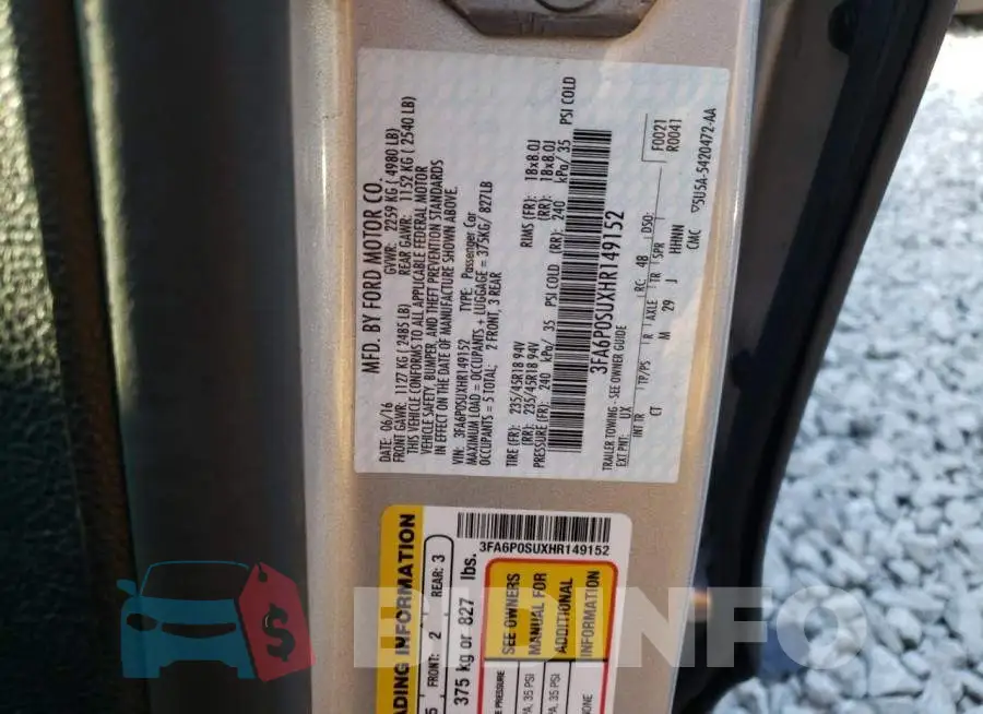 3FA6P0SUXHR149152 Photo# 12