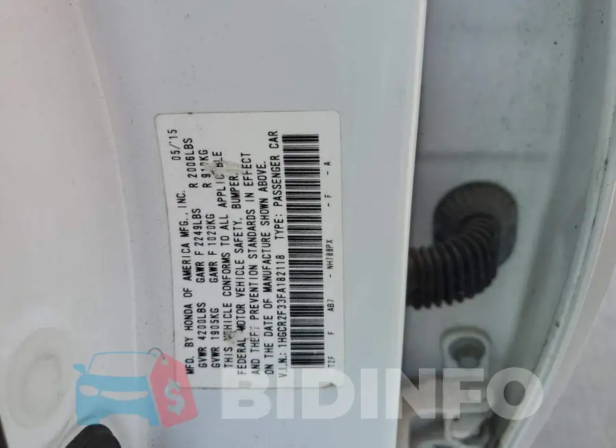 1HGCR2F33FA182118 Photo# 12