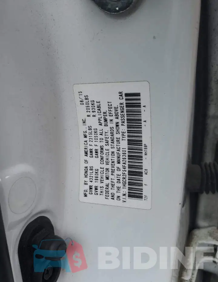 1HGCR2F54FA263601 Photo# 12