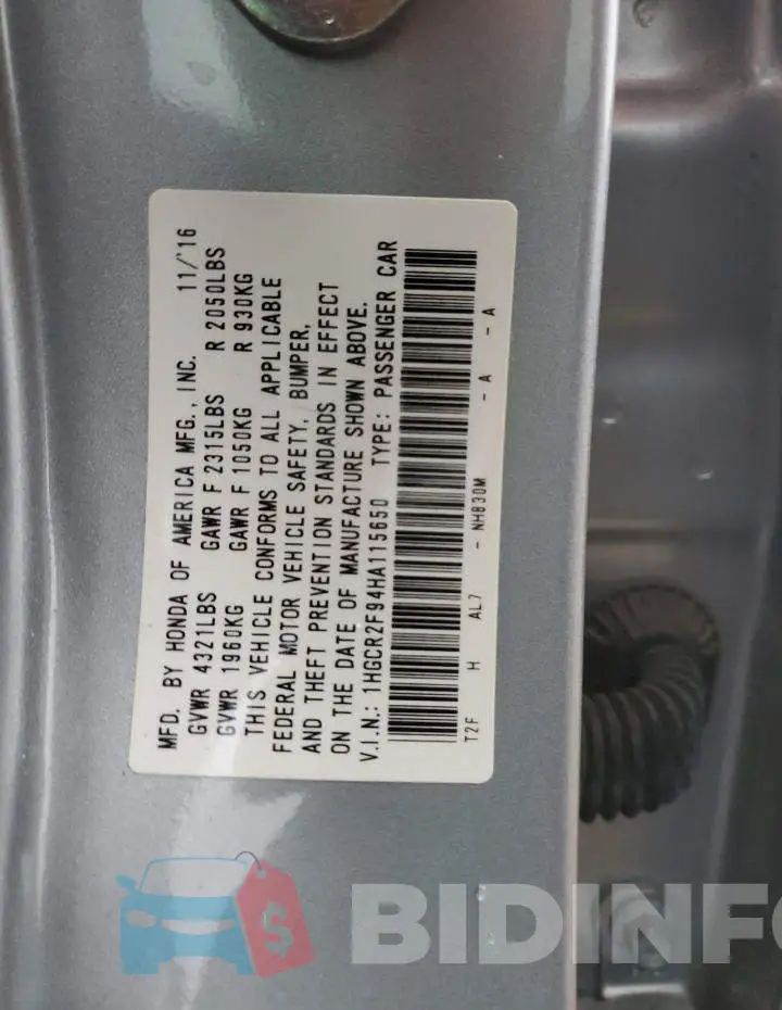 1HGCR2F94HA115650 Photo# 13