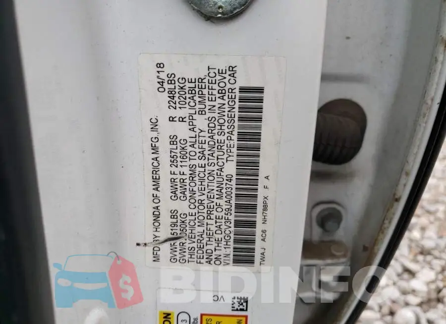 1HGCV3F59JA003740 Photo# 13