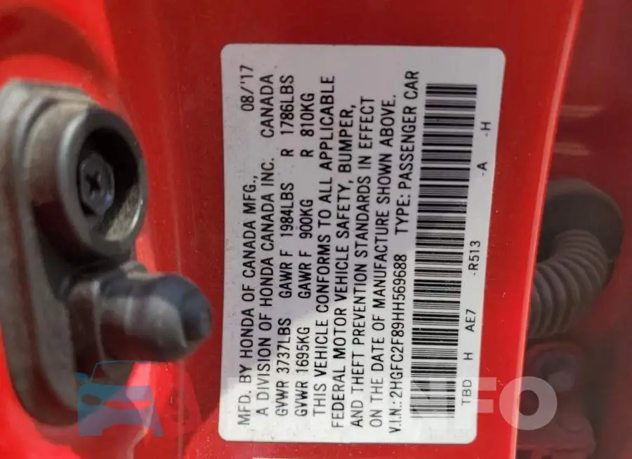 2HGFC2F89HH569688 Photo# 12