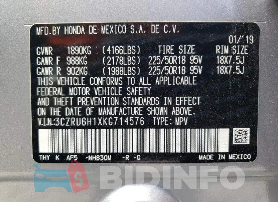 3CZRU6H1XKG714576 Photo# 13