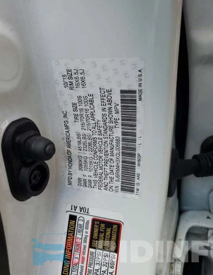 5J6RM4H3XGL006683 Photo# 12