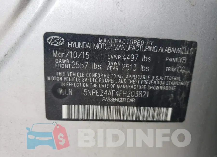 5NPE24AF4FH203821 Photo# 12