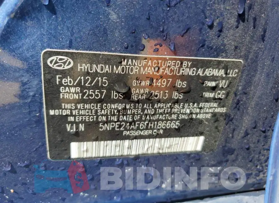 5NPE24AF6FH186665 Photo# 12