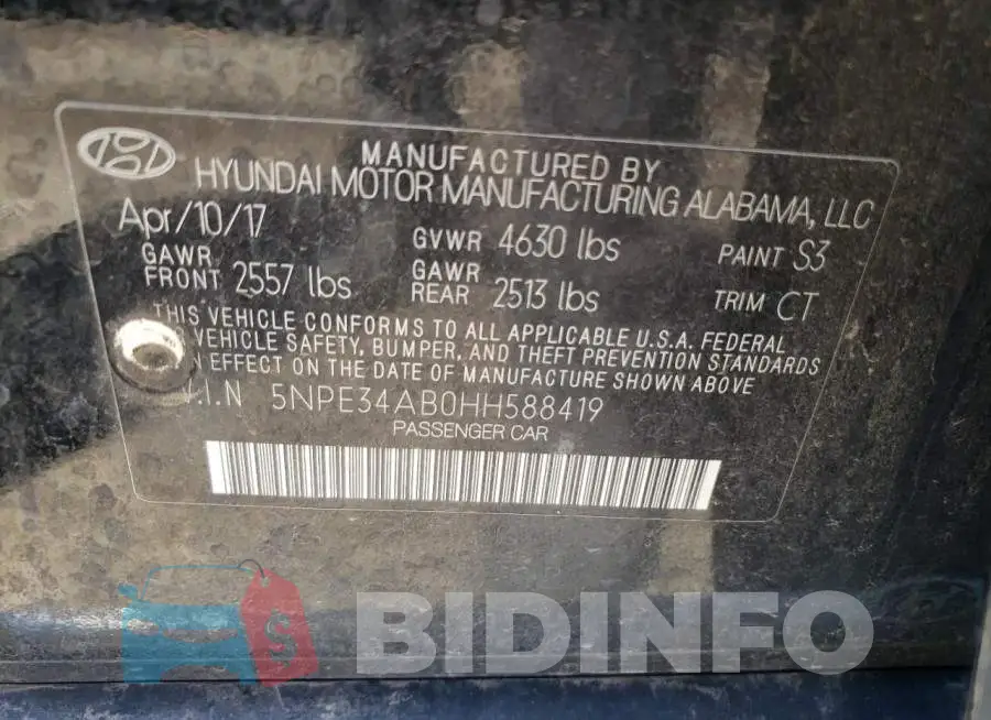 5NPE34AB0HH588419 Photo# 12