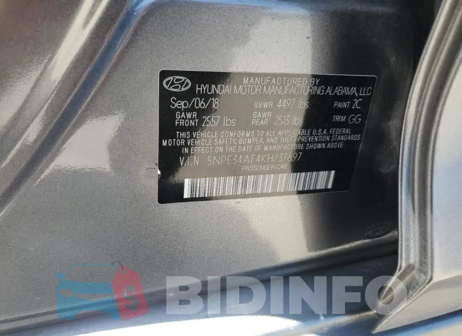 5NPE34AF4KH737697 Photo# 12