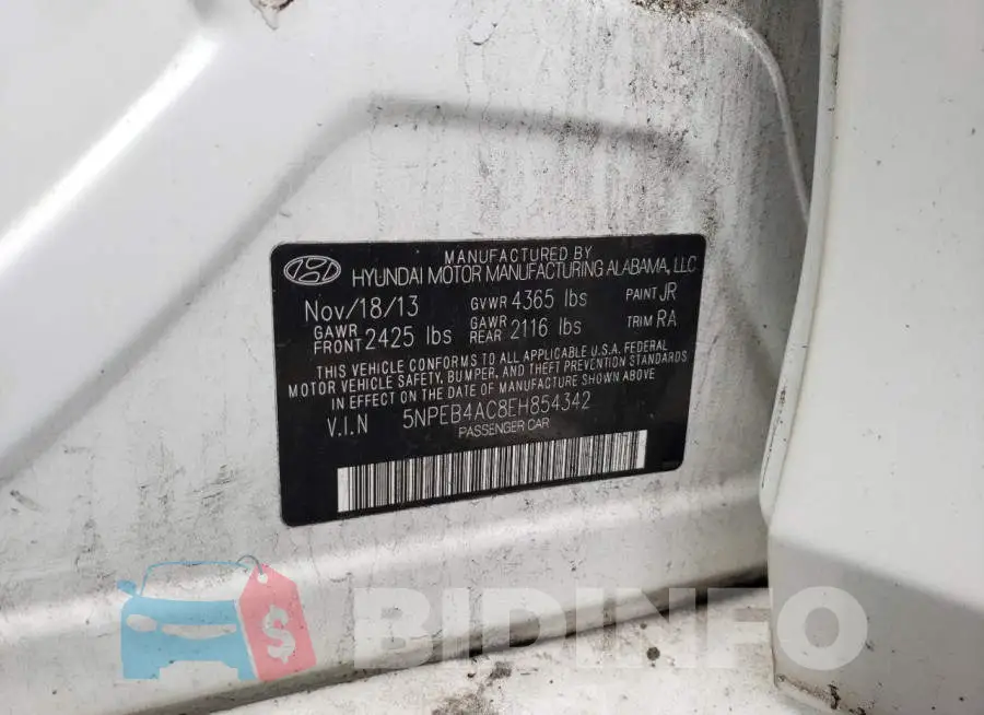 5NPEB4AC8EH854342 Photo# 14