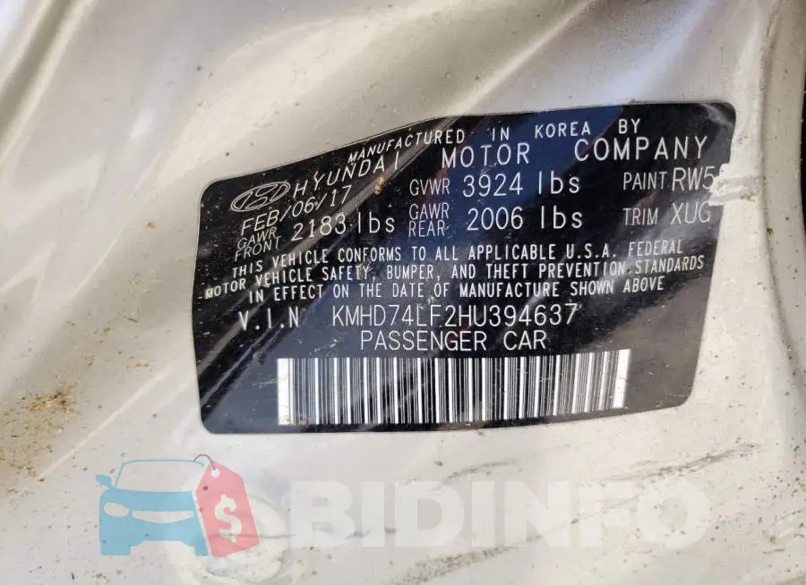 KMHD74LF2HU394637 Photo# 12
