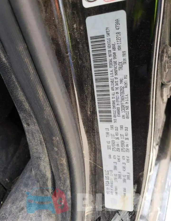 1C6SRFFTXKN726352 Photo# 12