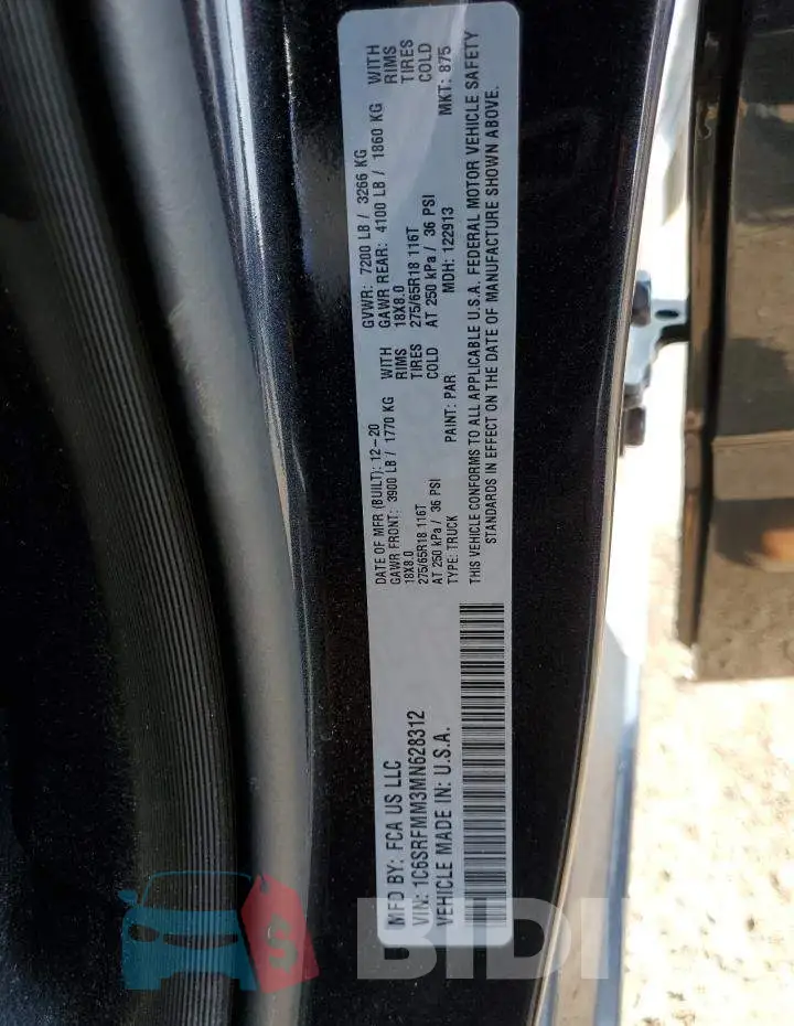 1C6SRFMM3MN628312 Photo# 12