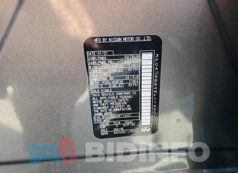 3PCAJ5BB4MF116001 Photo# 13