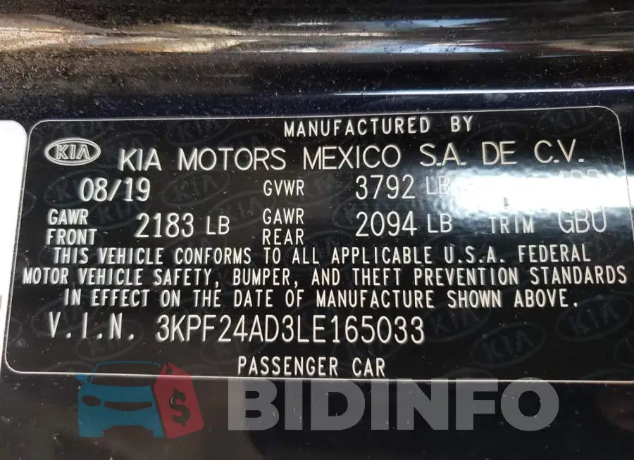3KPF24AD3LE165033 Photo# 12