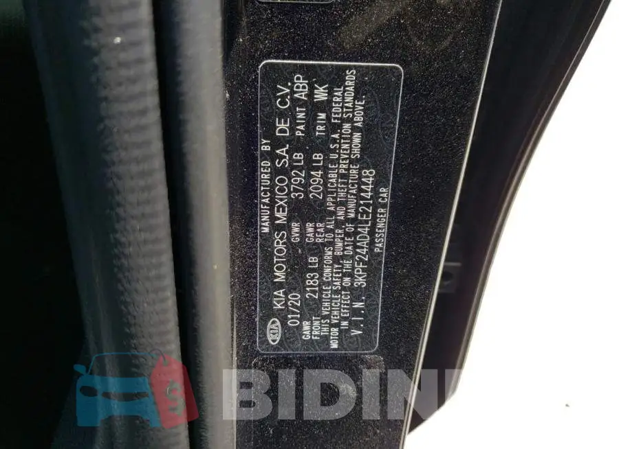 3KPF24AD4LE214448 Photo# 12